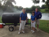 Grilling at a Wine Society Party